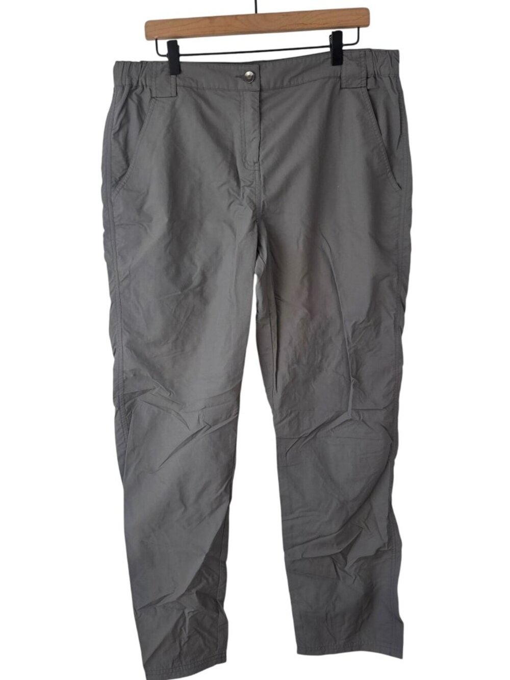 Travelsmith Grey Pants 100% Nylon Travel Hiking Camping Women's L